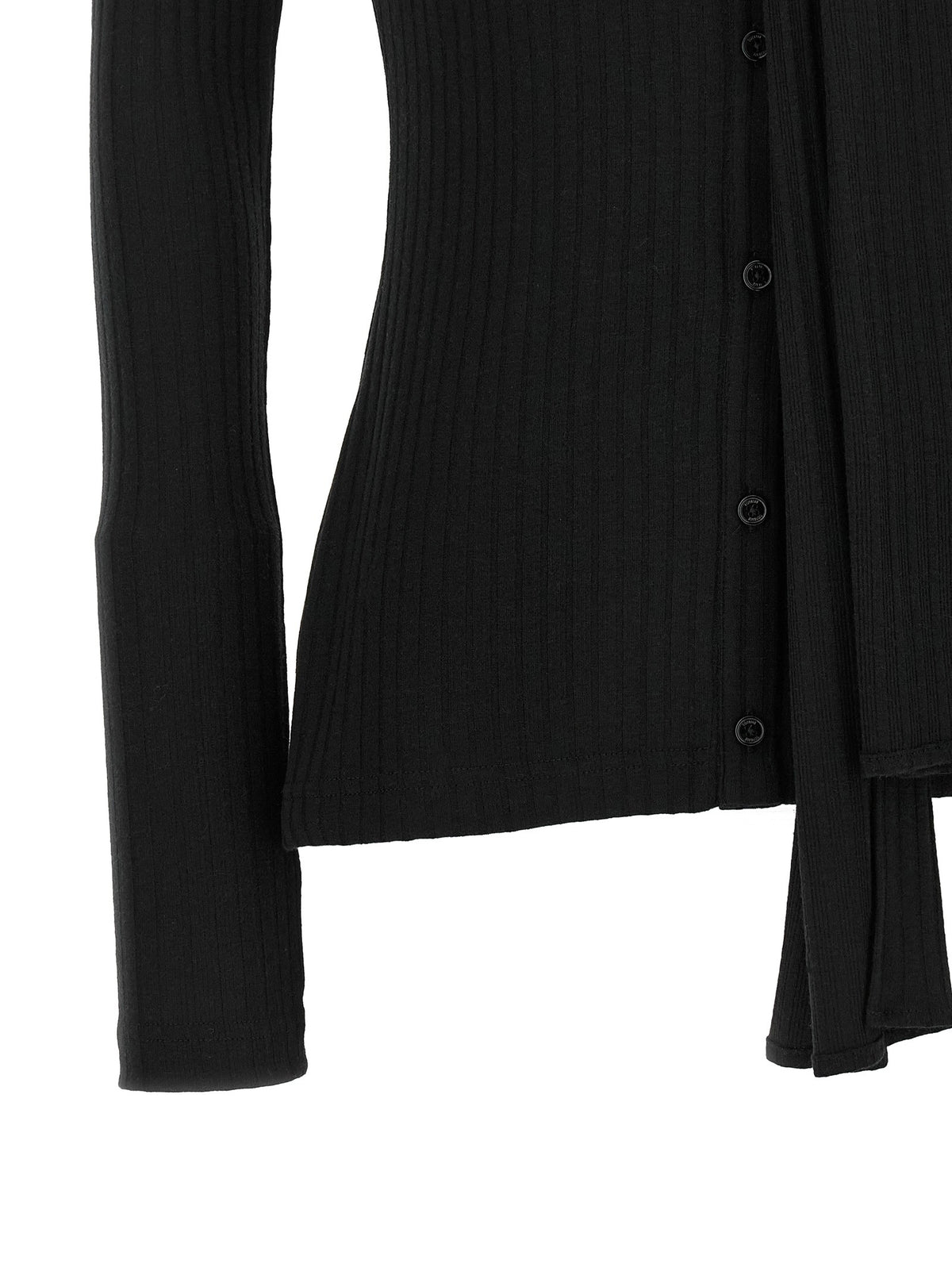 Lavallière neck cardigan