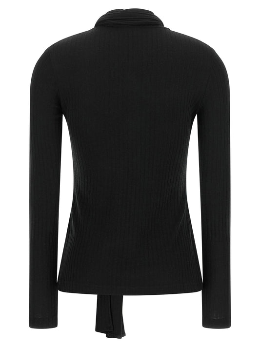 Lavallière neck cardigan
