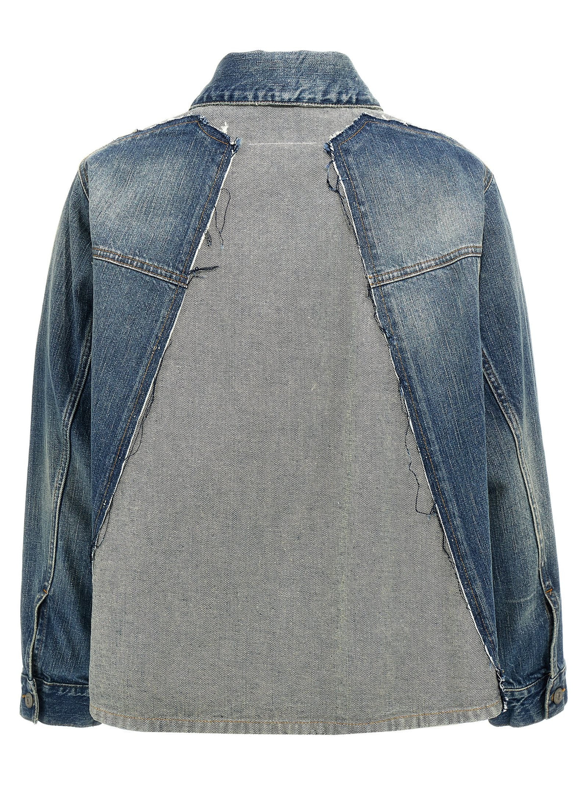 Layered denim jacket