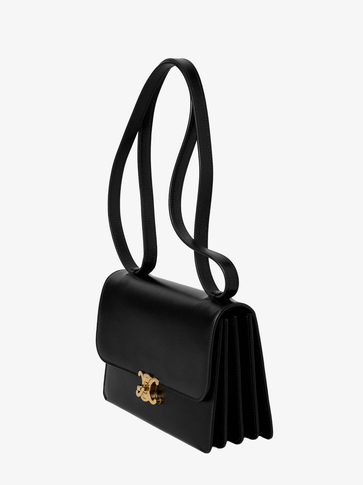 Le 17 leather crossbody bag with metal Triomphe closure