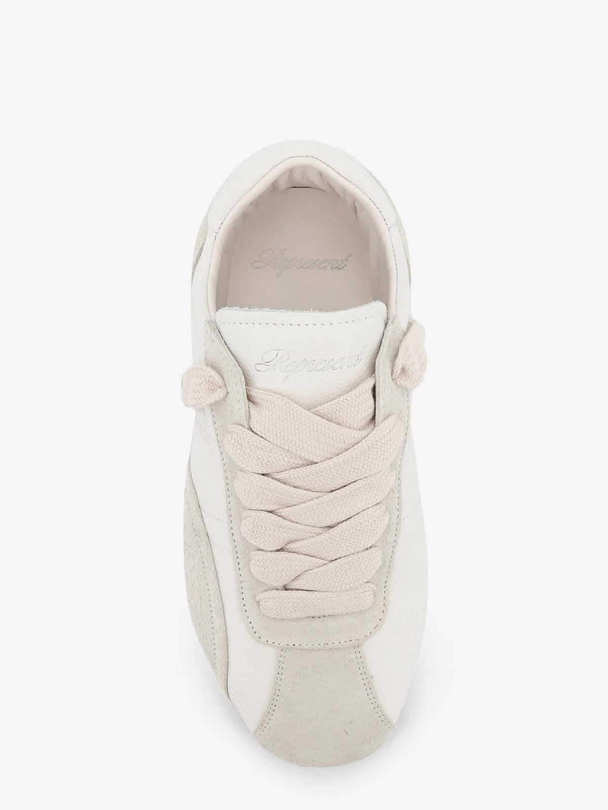 Leather and suede sneakers with engraved logo on the tongue