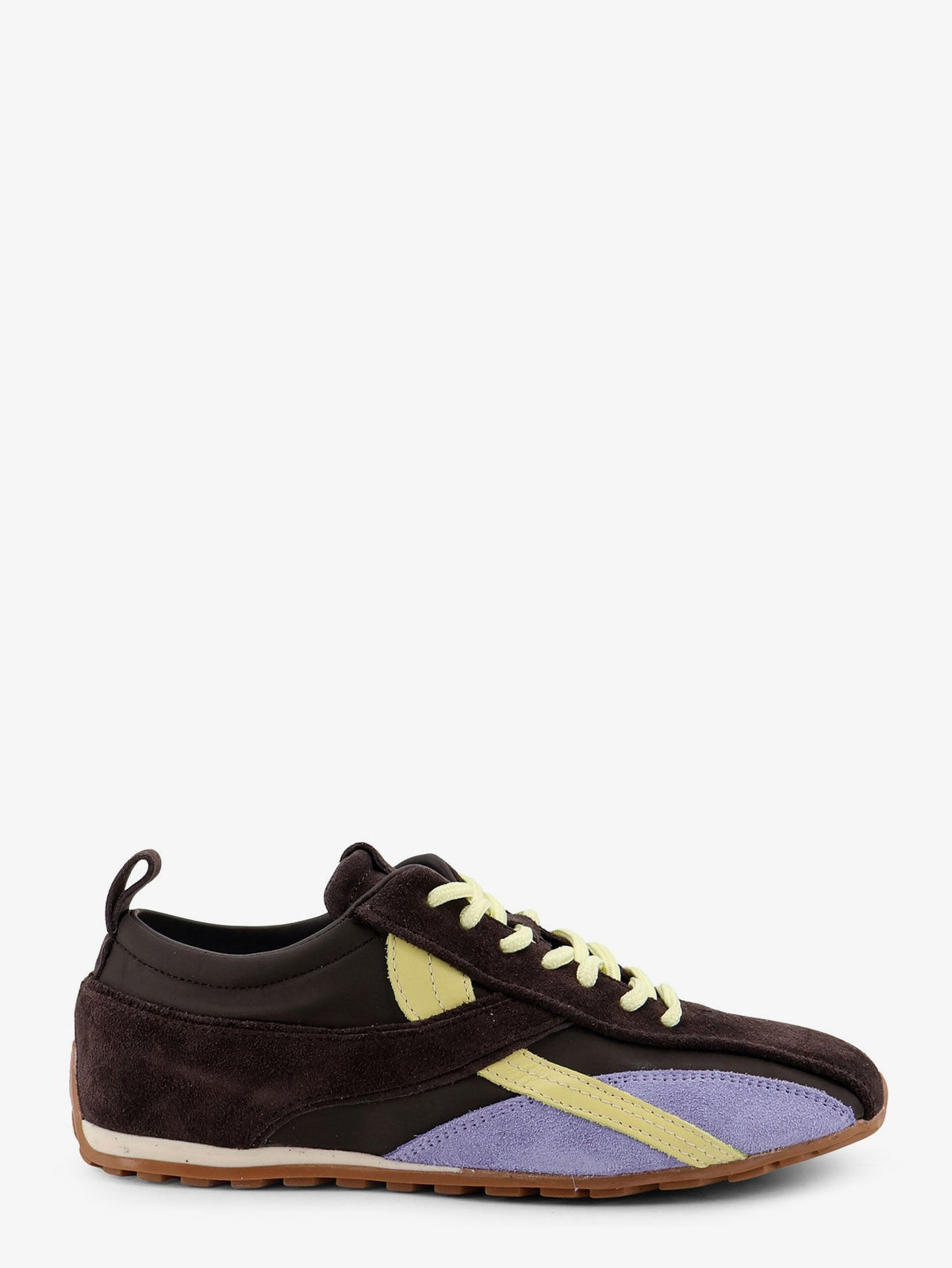 Leather and suede sneakers