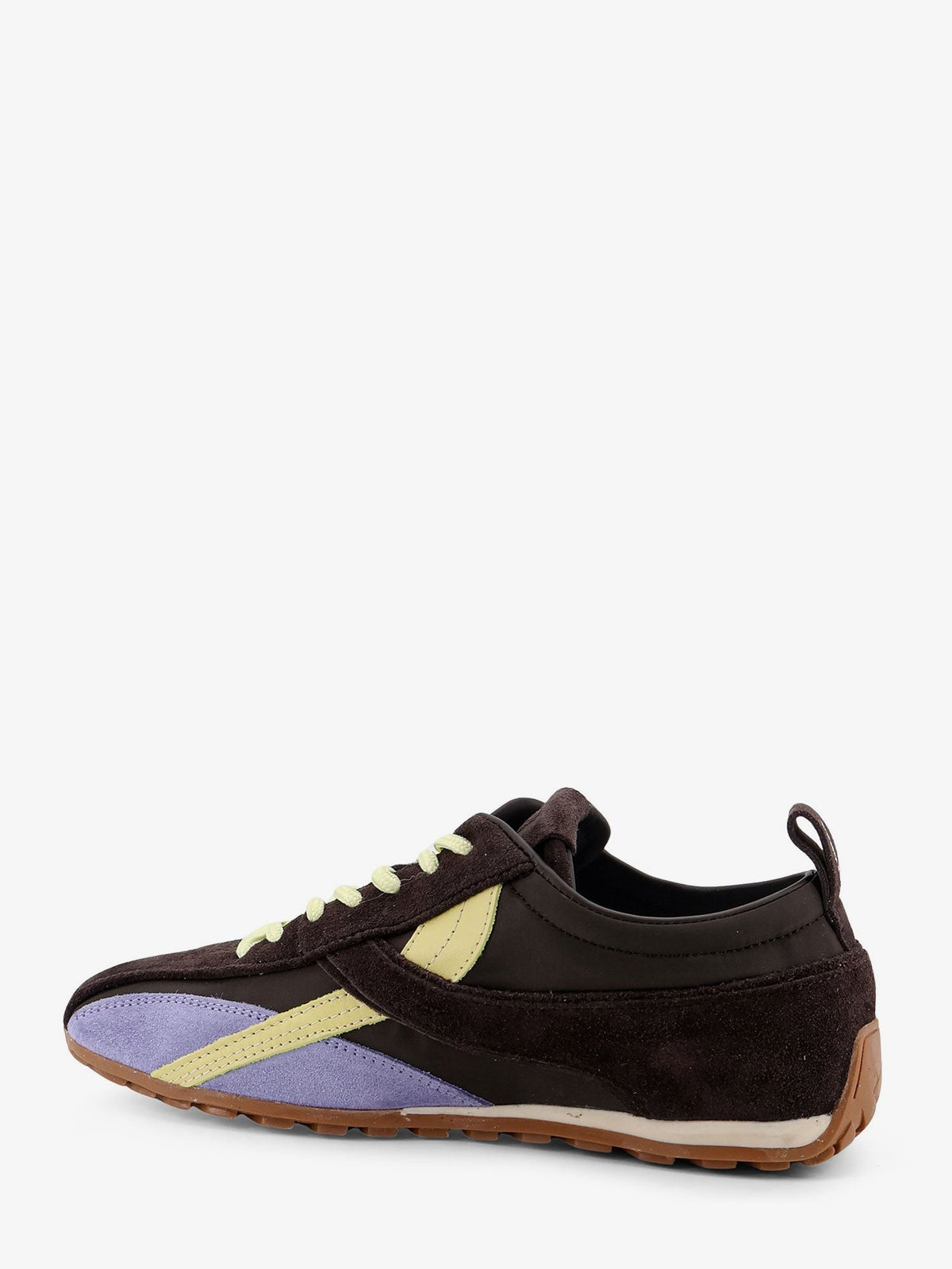 Leather and suede sneakers