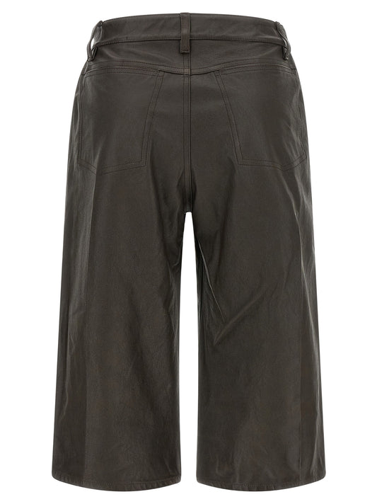 Leather bermuda shorts