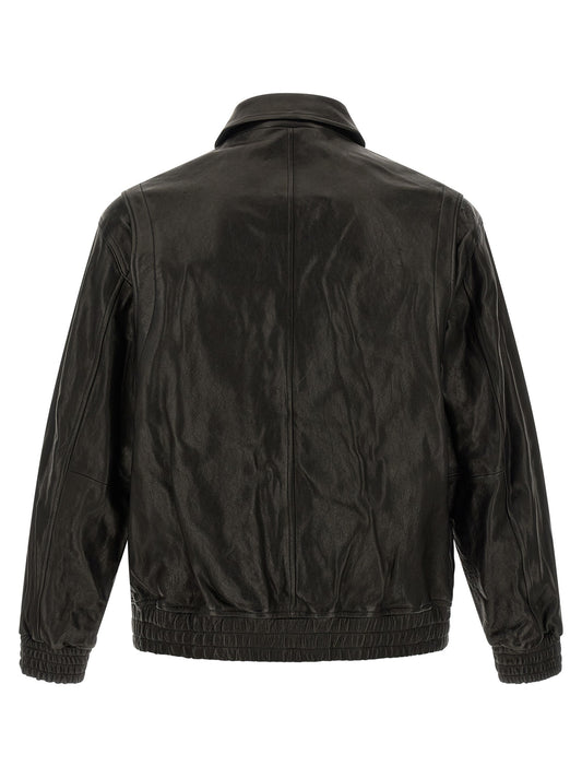 Leather blouson