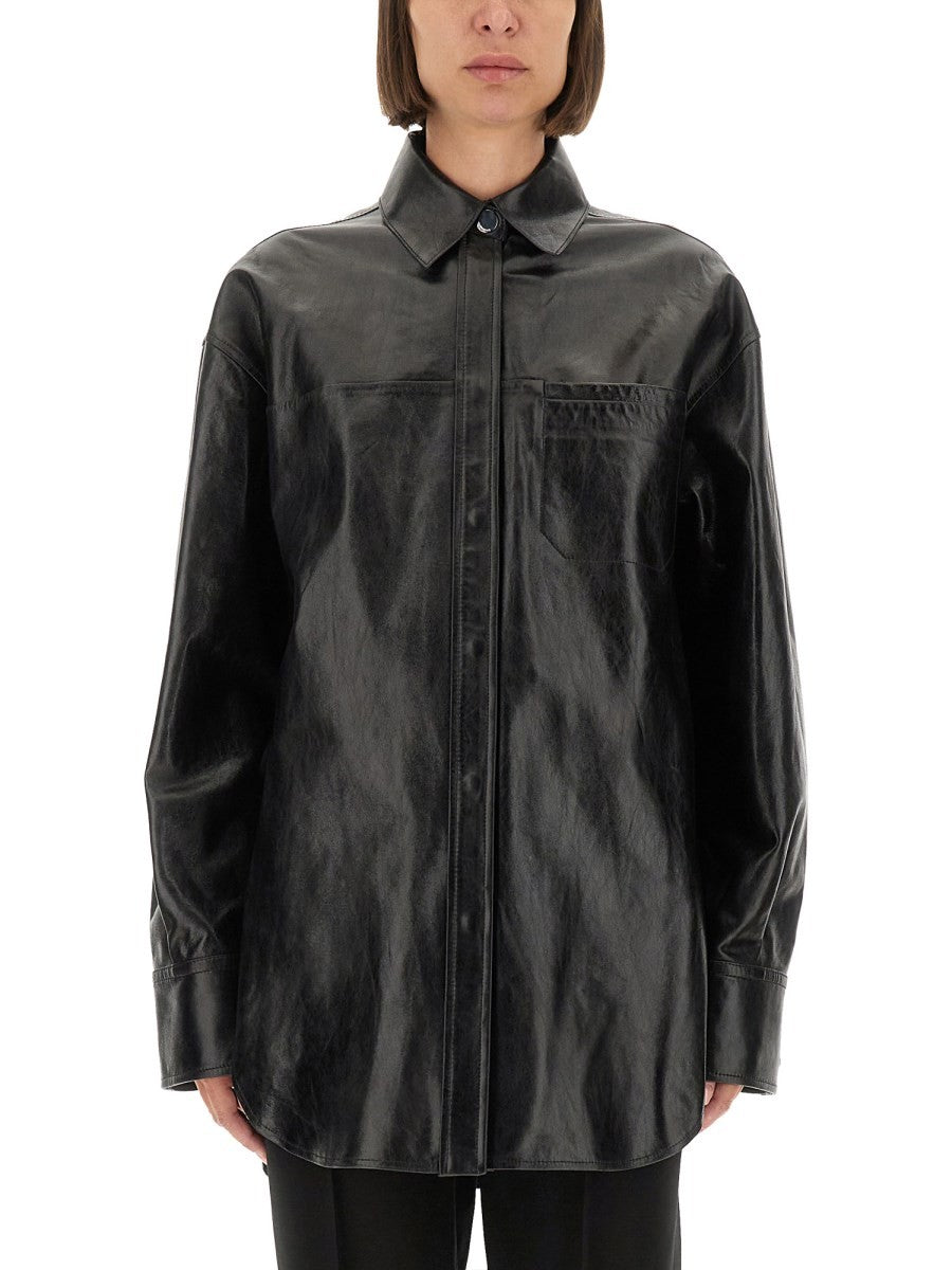 LEATHER "BOREL" SHIRT