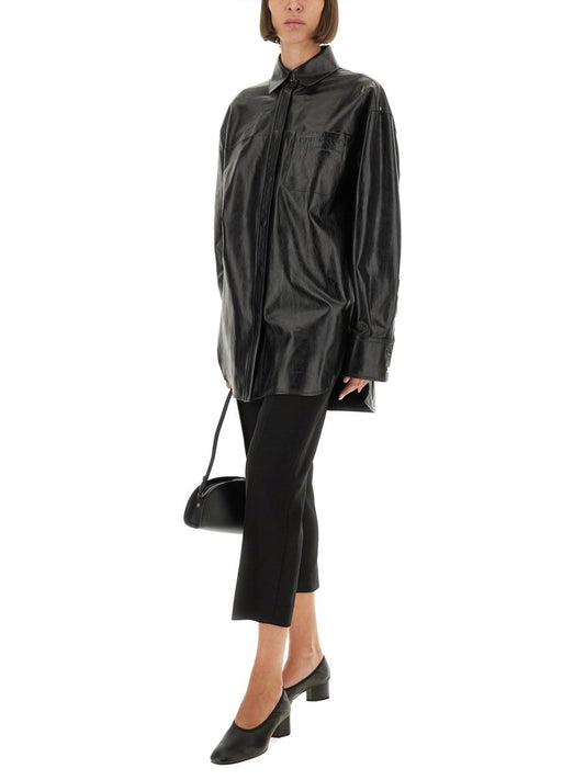 LEATHER "BOREL" SHIRT