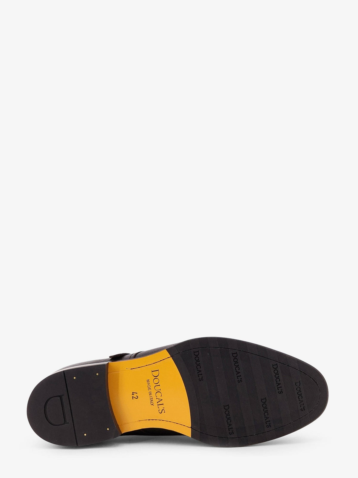 Leather double-buckle loafers