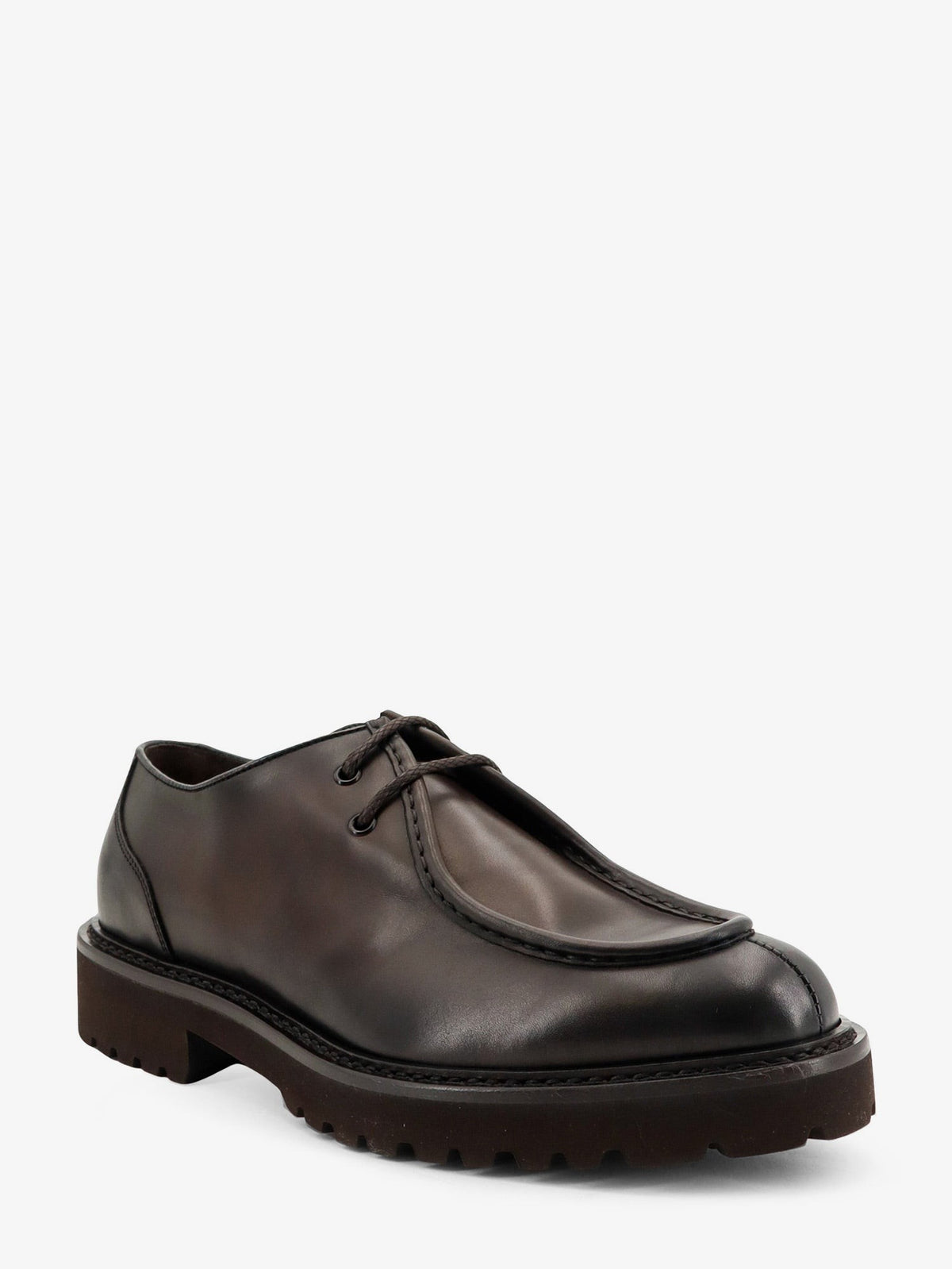 Leather lace-up