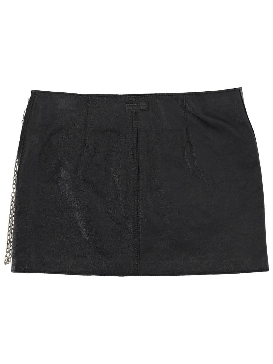 LEATHER MINISKIRT
