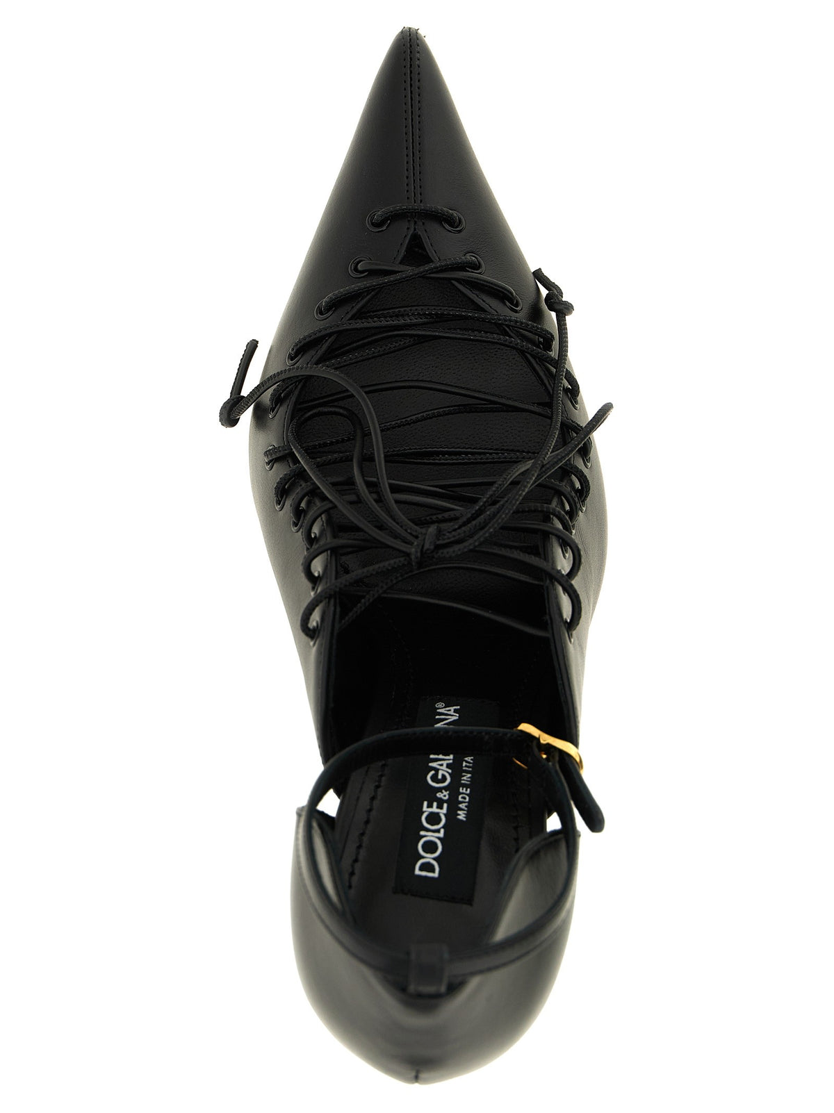 Leather Pumps With Lace-Up