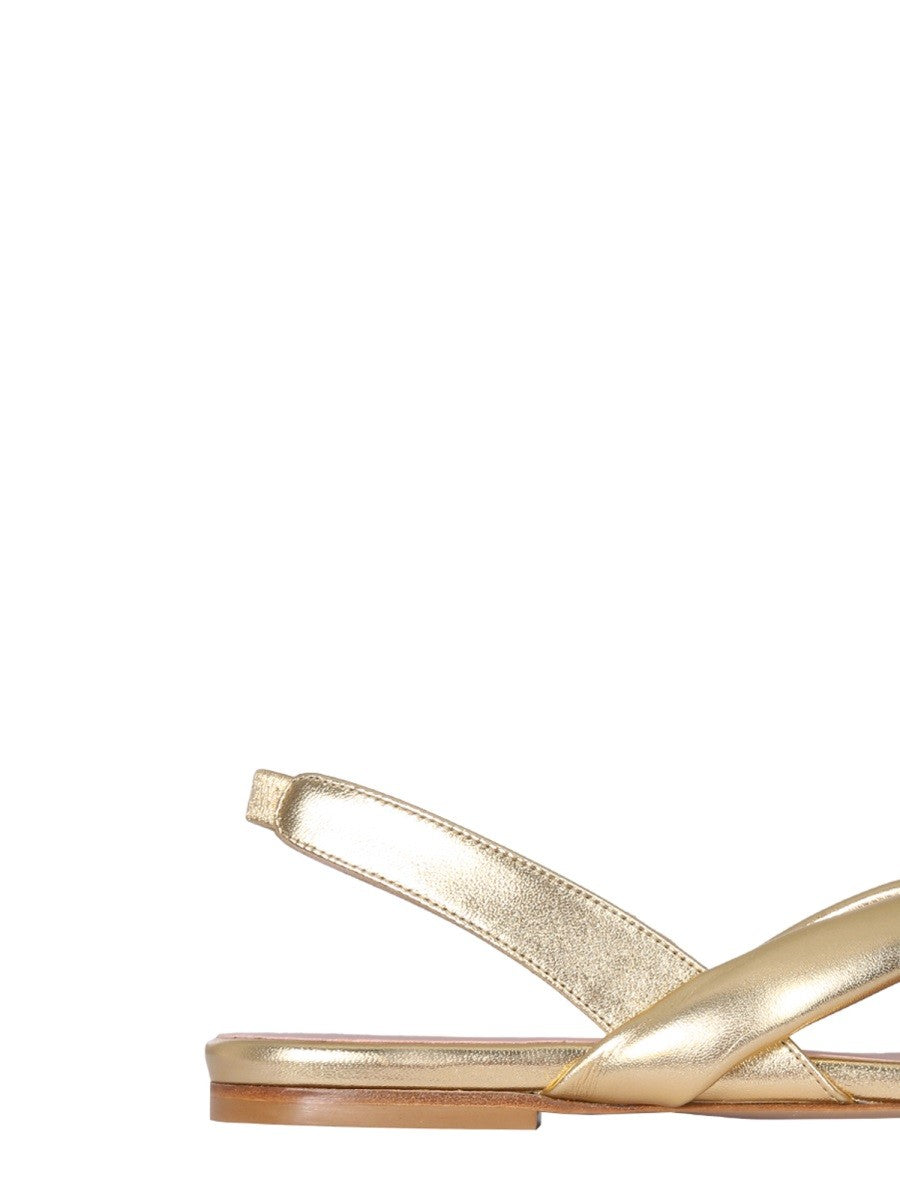 LEATHER SLINGBACK SANDALS