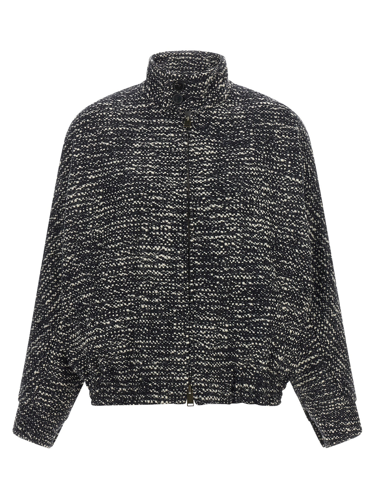 'Lee' bouclé wool bomber jacket