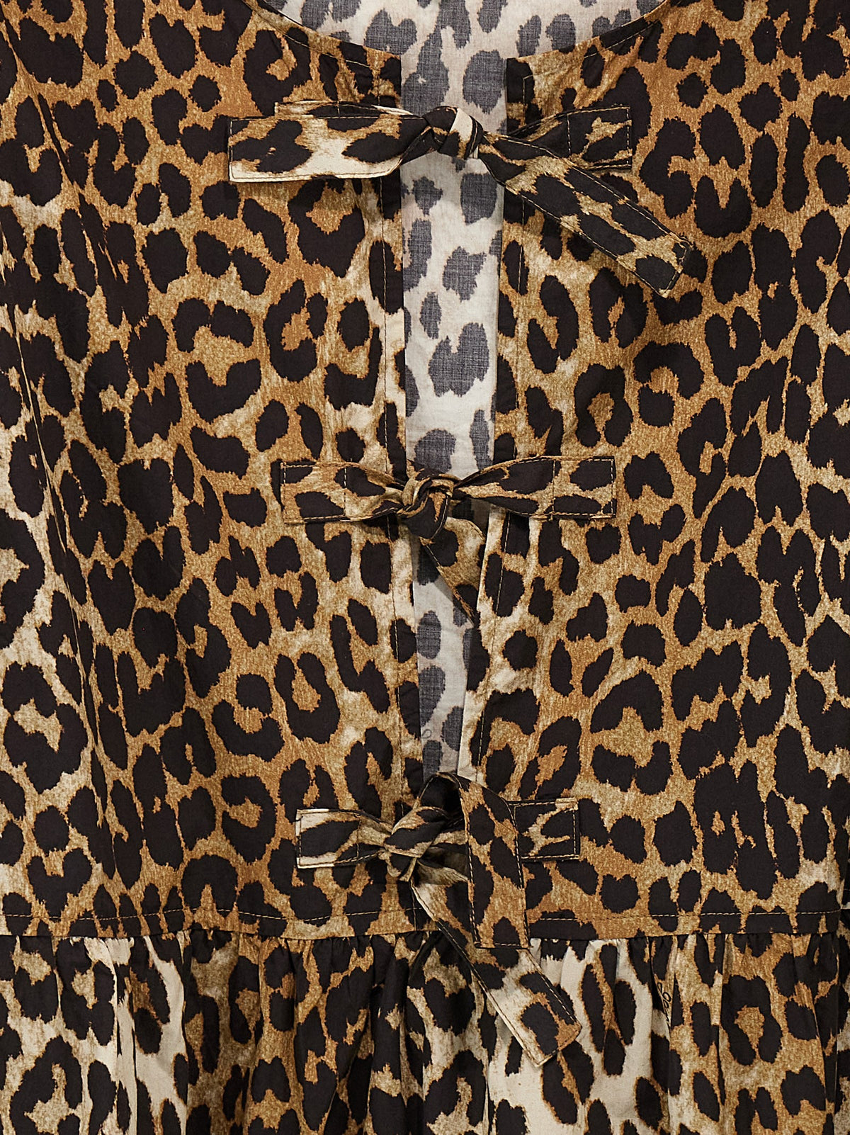 Leopard poplin dress