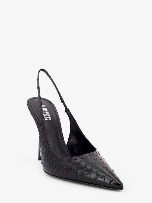 Lidia pump in leather with python print