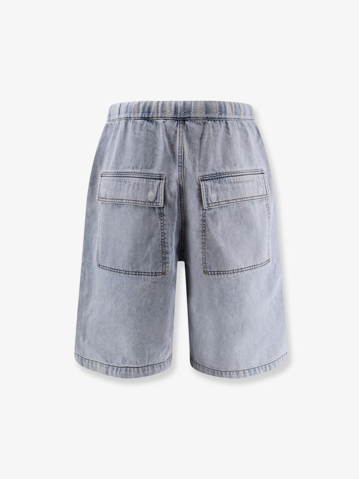 Light-washed denim bermuda shorts