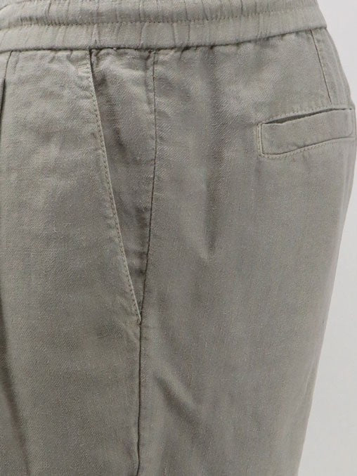Linen bermuda shorts with drawstring