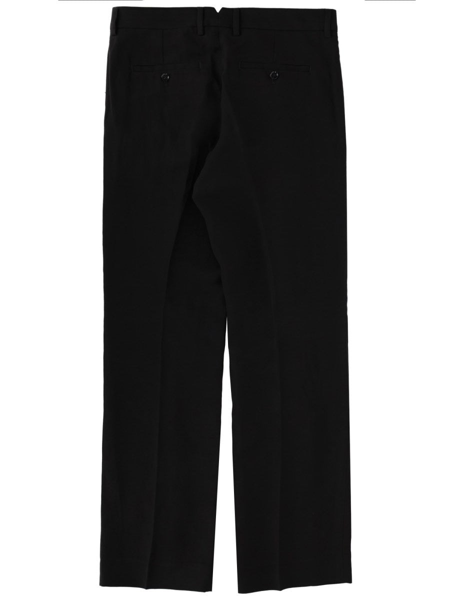 LINEN BLEND STRAIGHT PANTS