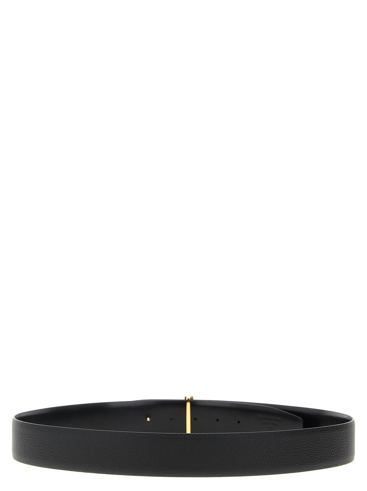Logo buckle reversible belt