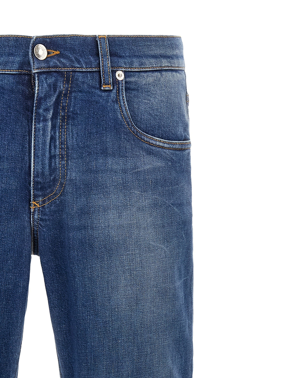 Logo embroidery jeans
