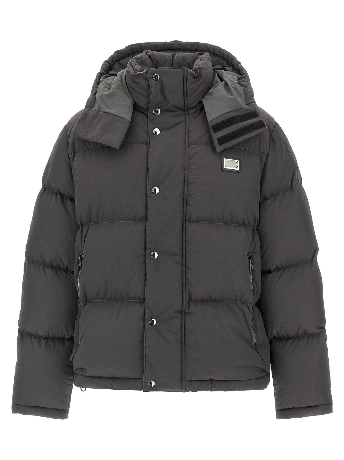 Logo patch down jacket