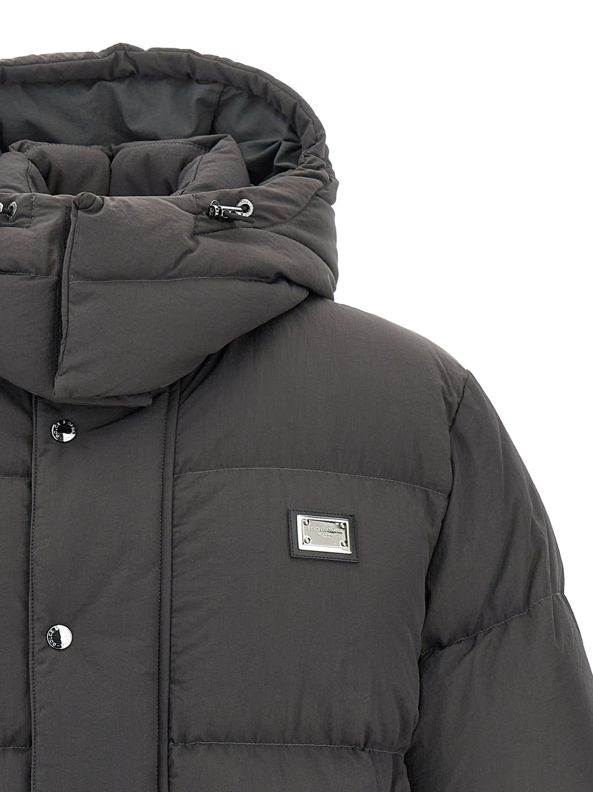 Logo patch down jacket