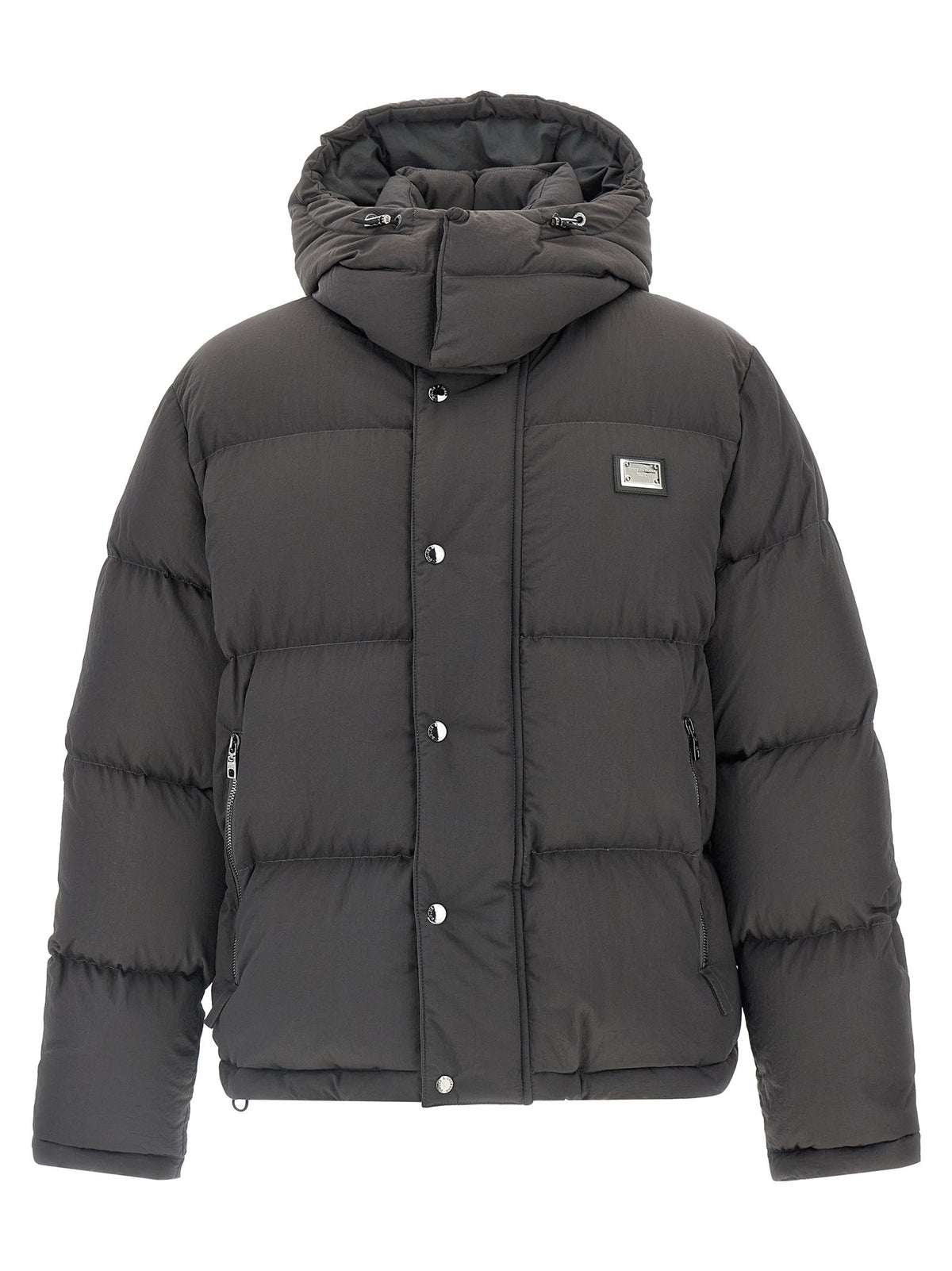 Logo patch down jacket
