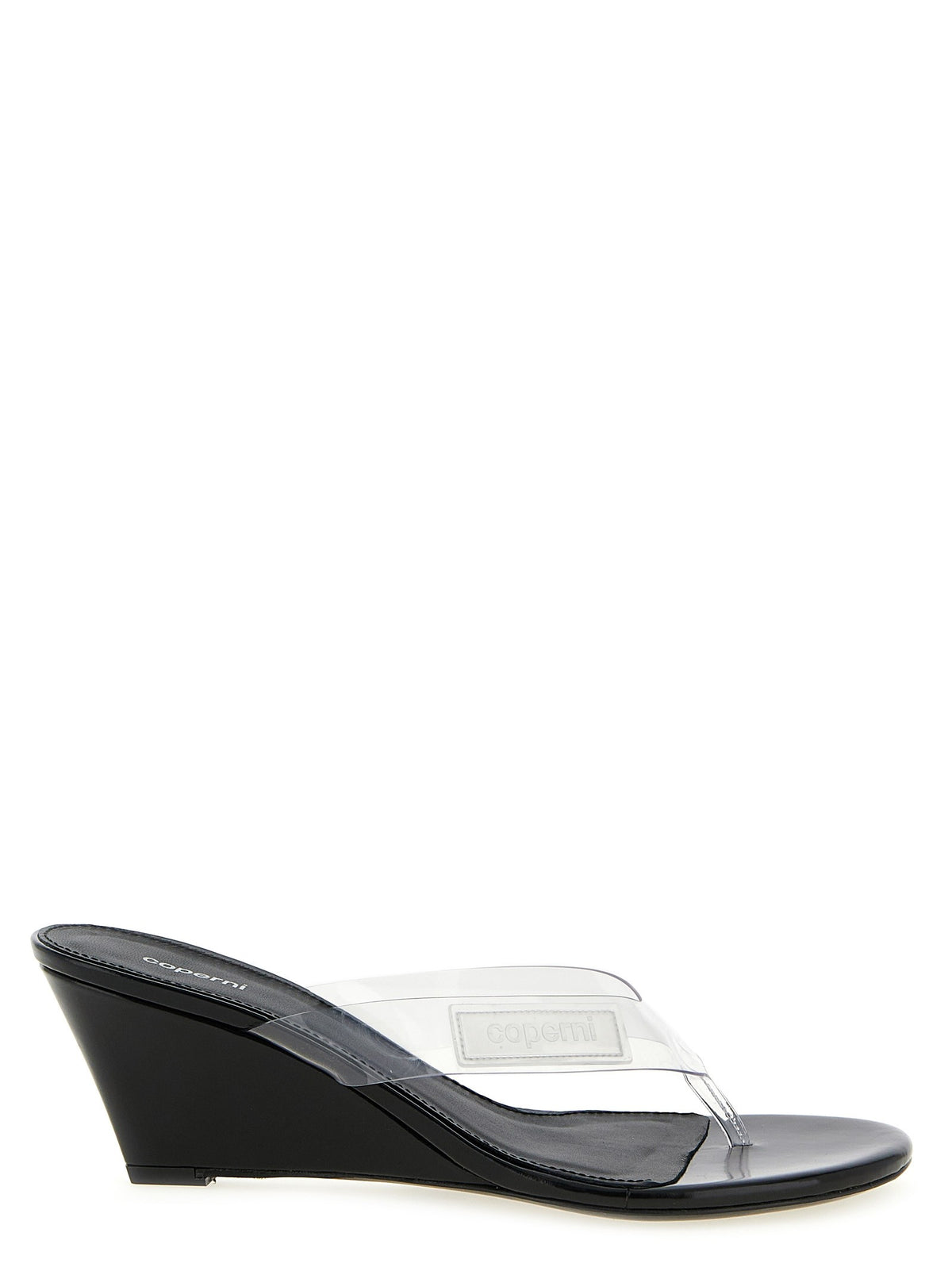 Logo patch sandals
