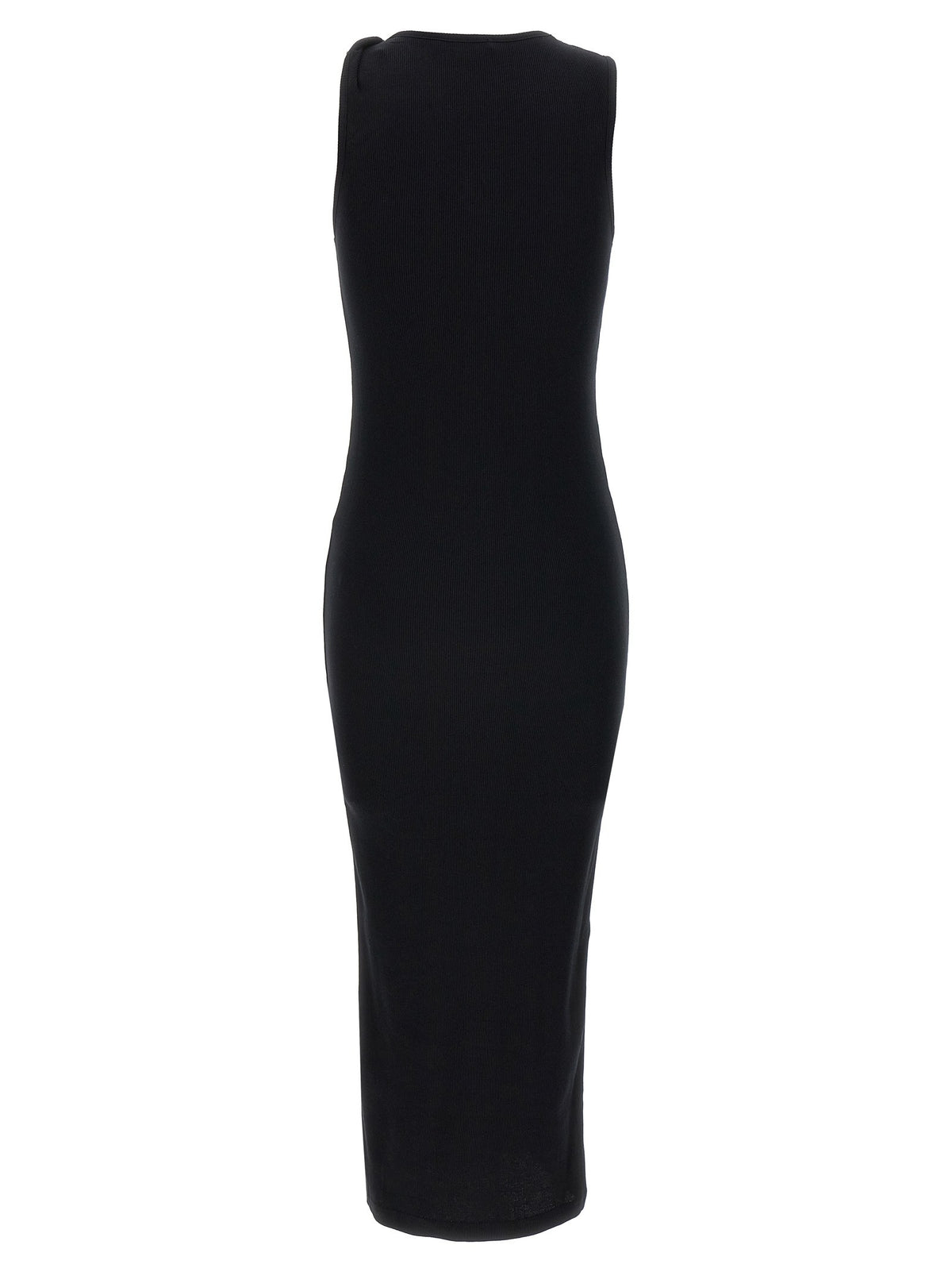Logo ribbed dress