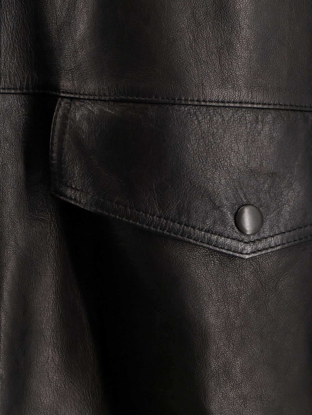 Long padded leather Unisex jacket