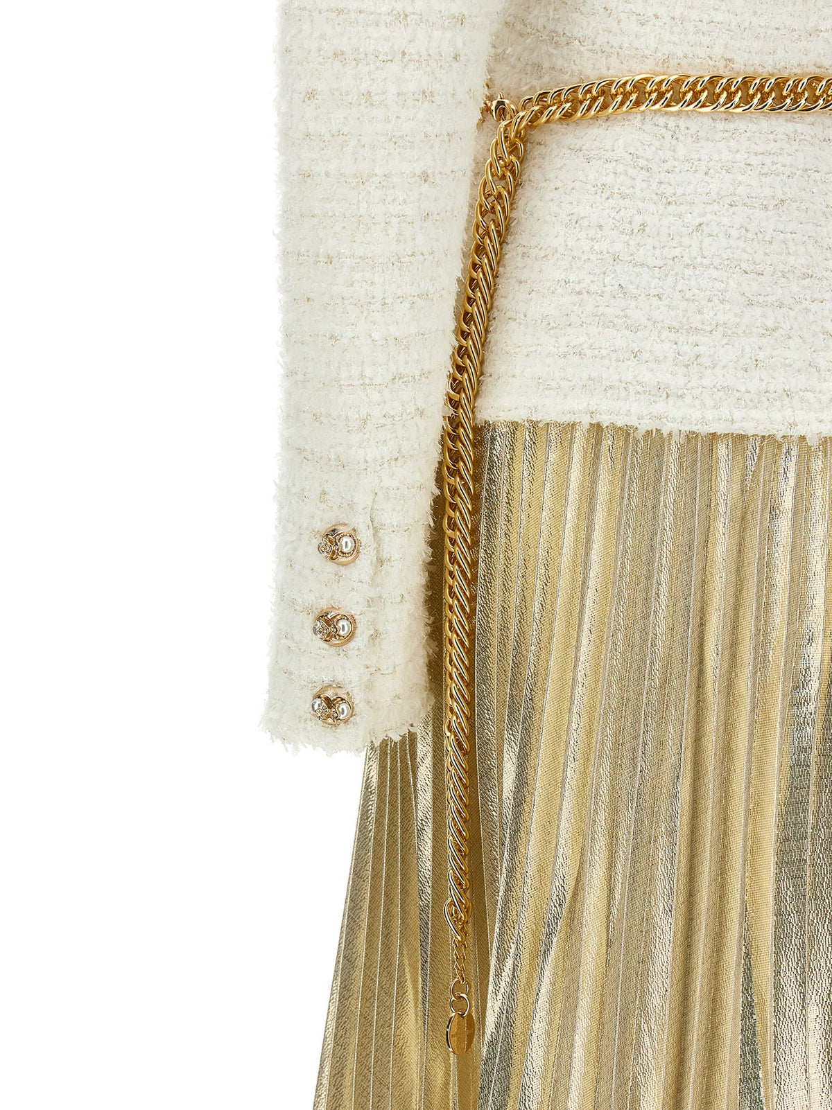 Long pleated skirt dress