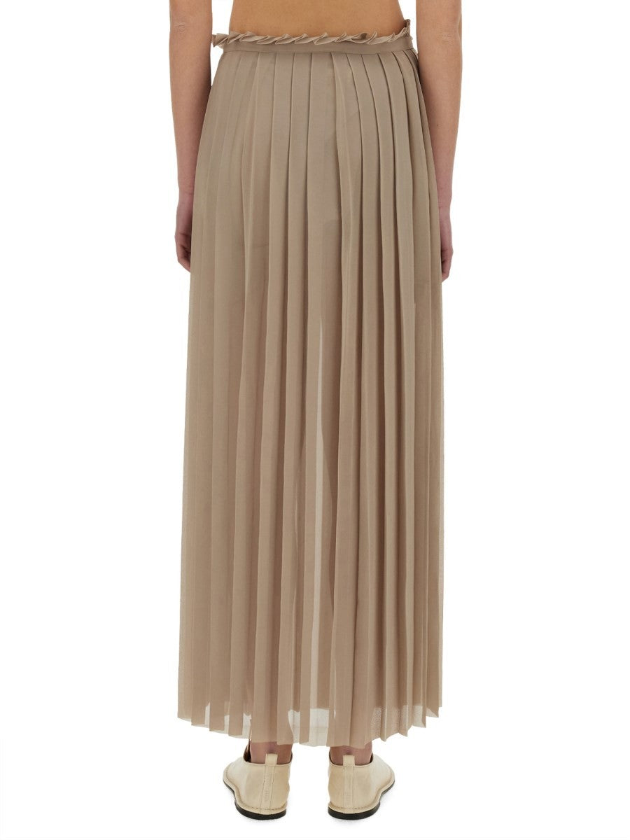 LONG PLEATED SKIRT