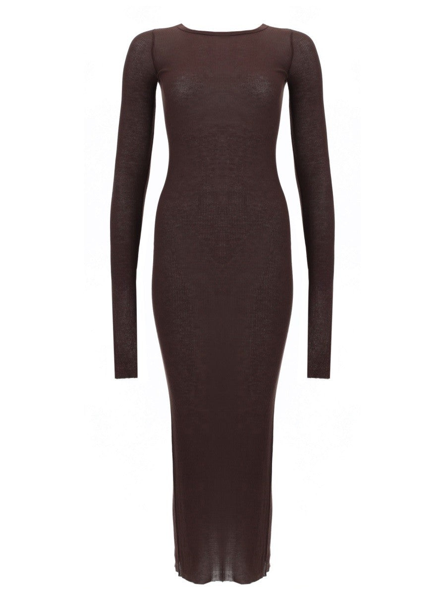 LONG-SLEEVED MIDI DRESS