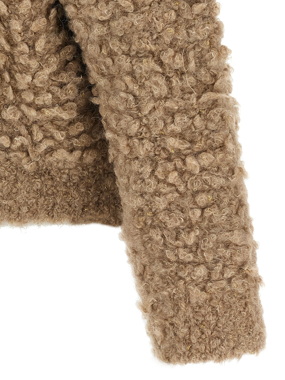 Lurex bouclé bomber jacket