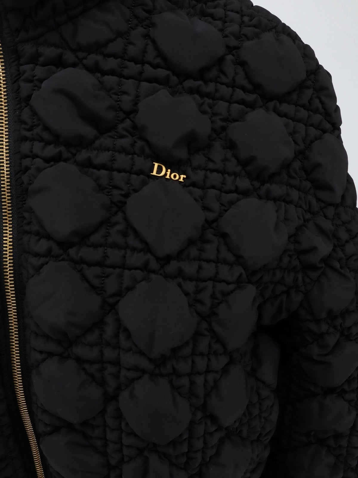 Macrocannage jacket with zip