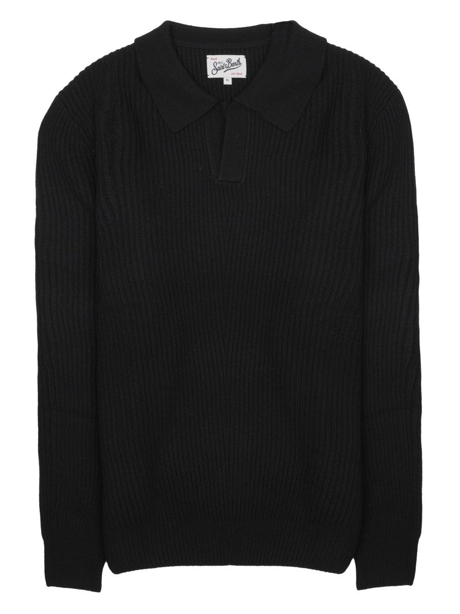 MAGLIA CON COLLETTO A POLO