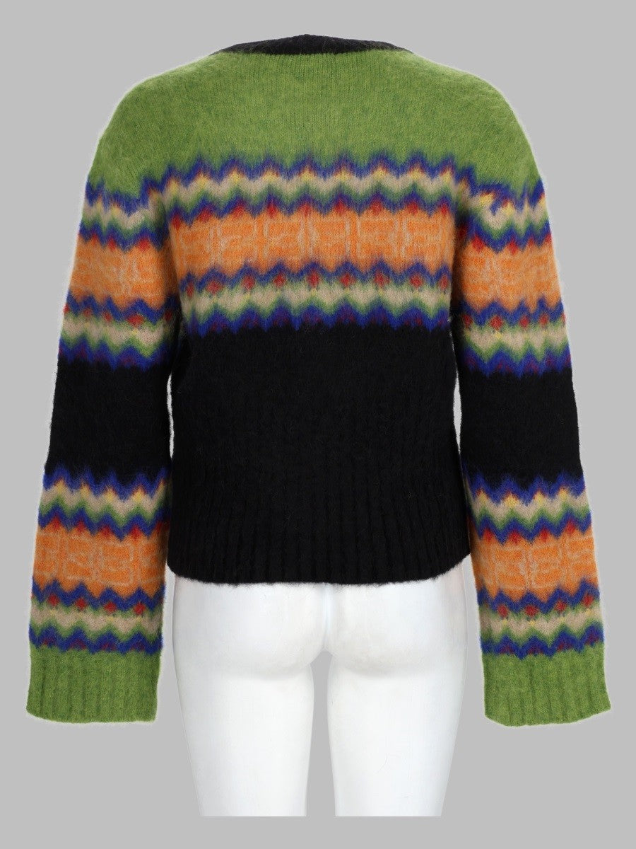 Maglia In Alpaca Con Motivo Fairisle