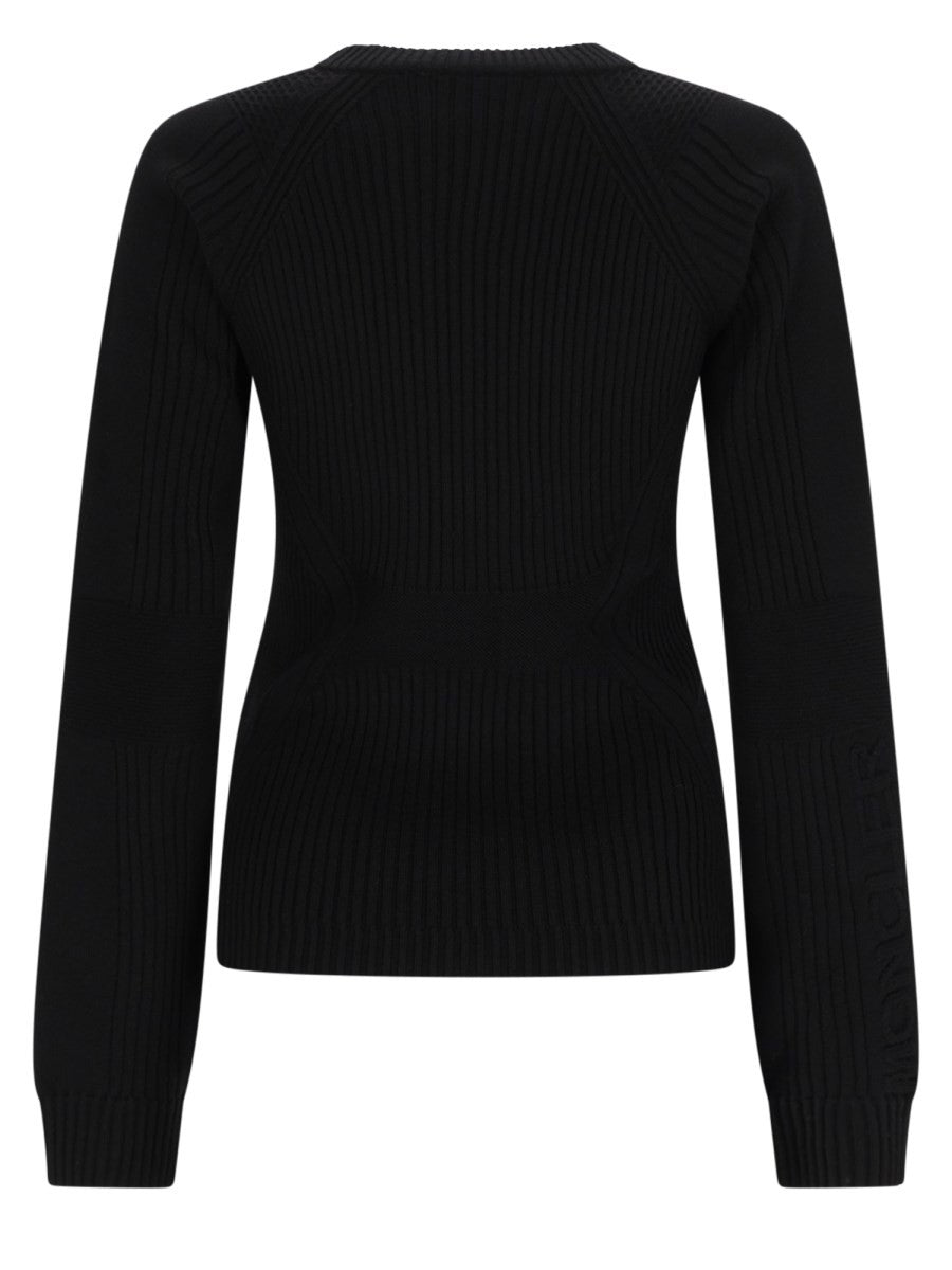 Maglia In Lana Con Patch Logo