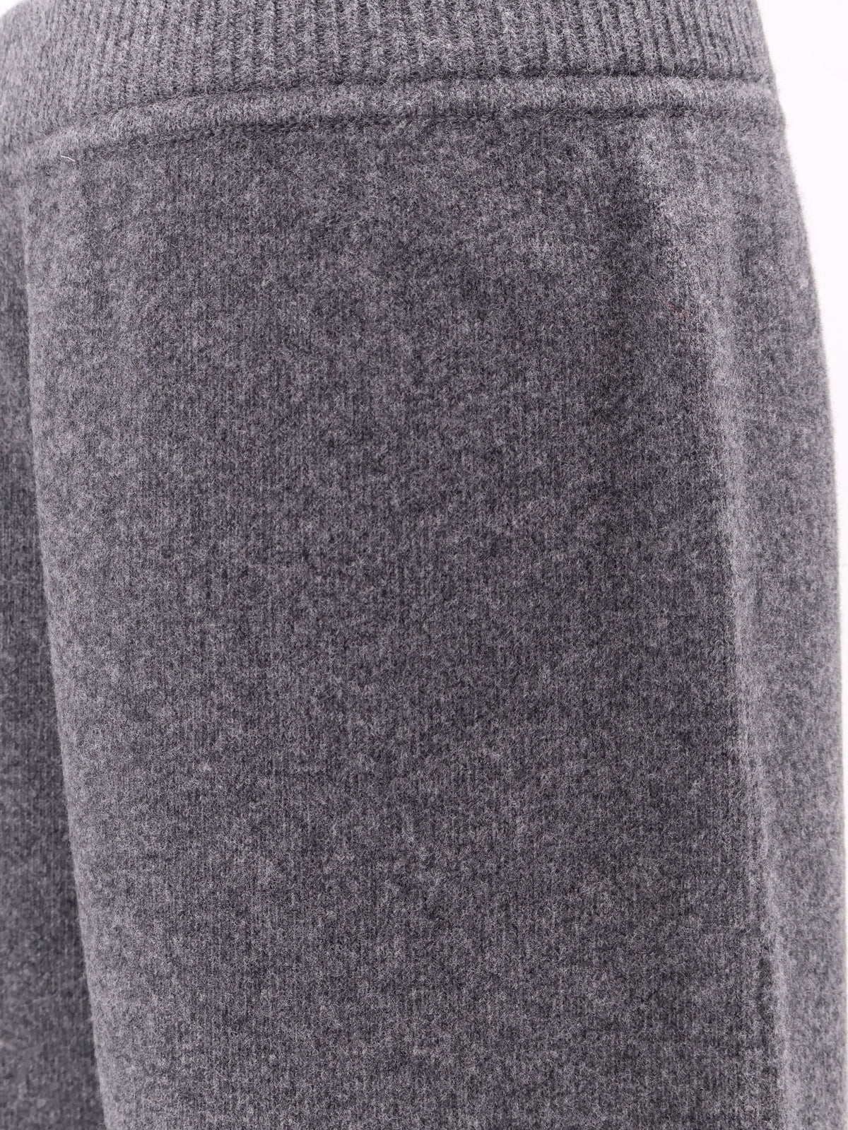 Melange knit trousers