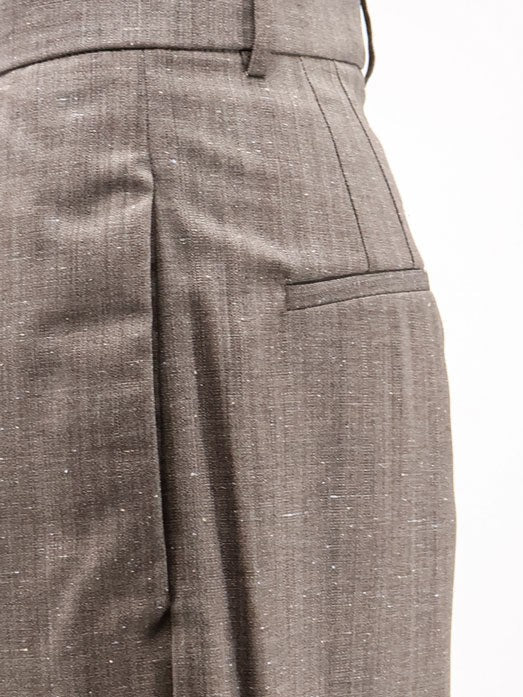 Mélange wool and viscose trousers