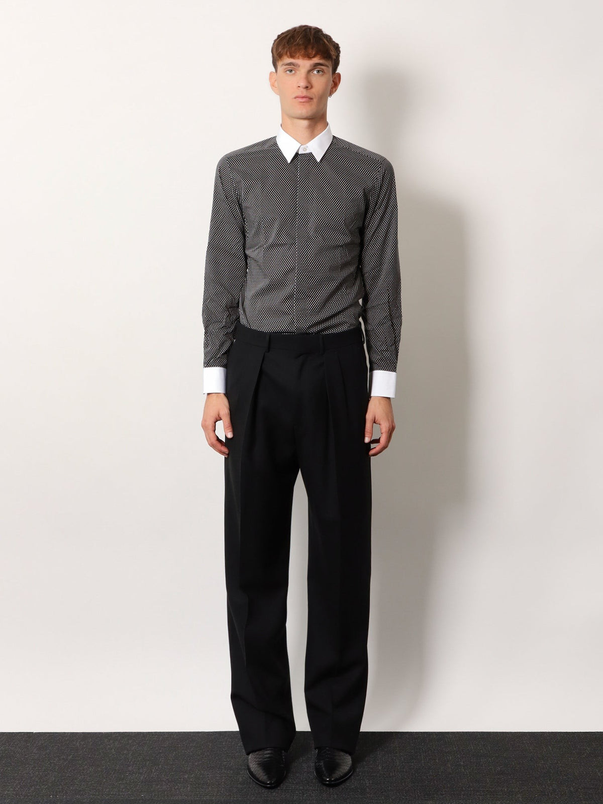 Microfantasy cotton shirt