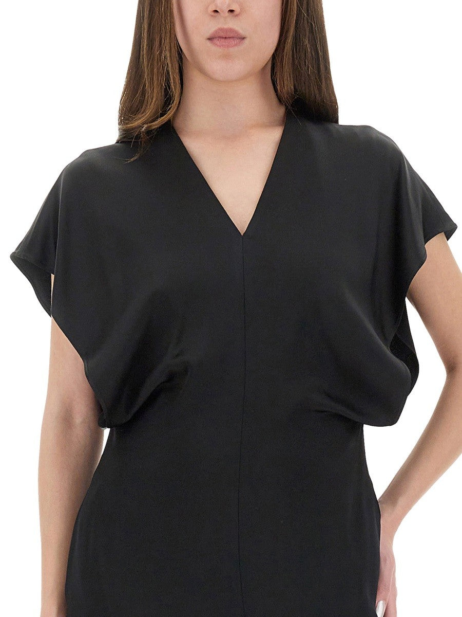 MIDI DRESS WITH WING SLEEVES
