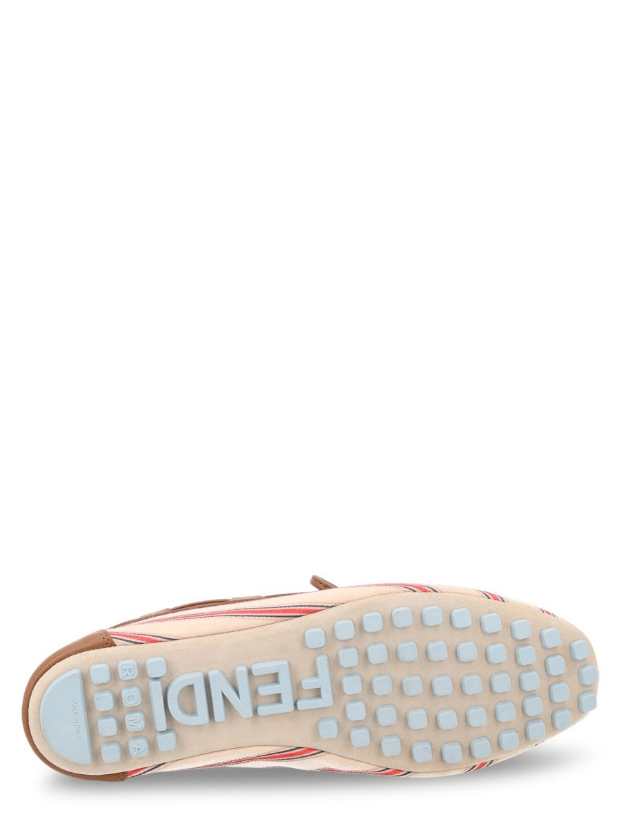 MOCASSINO IN CANVAS FF E PELLE