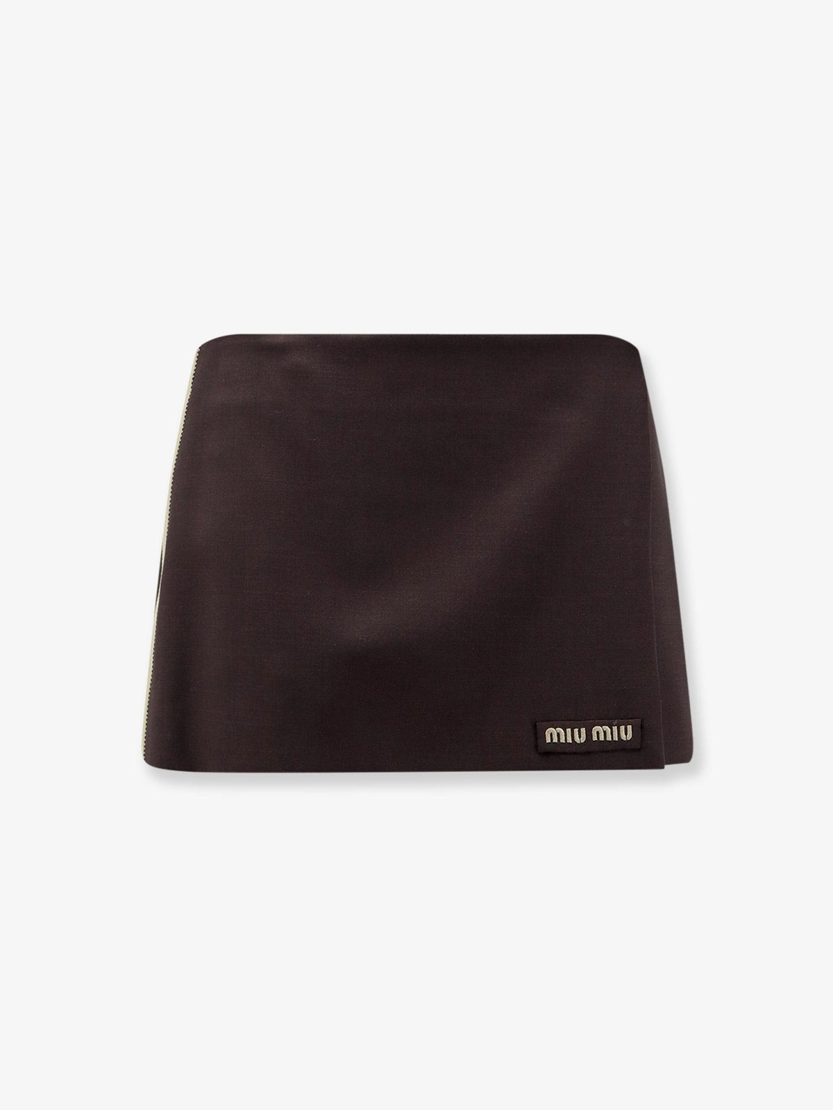 Mohair and virgin wool mini skirt