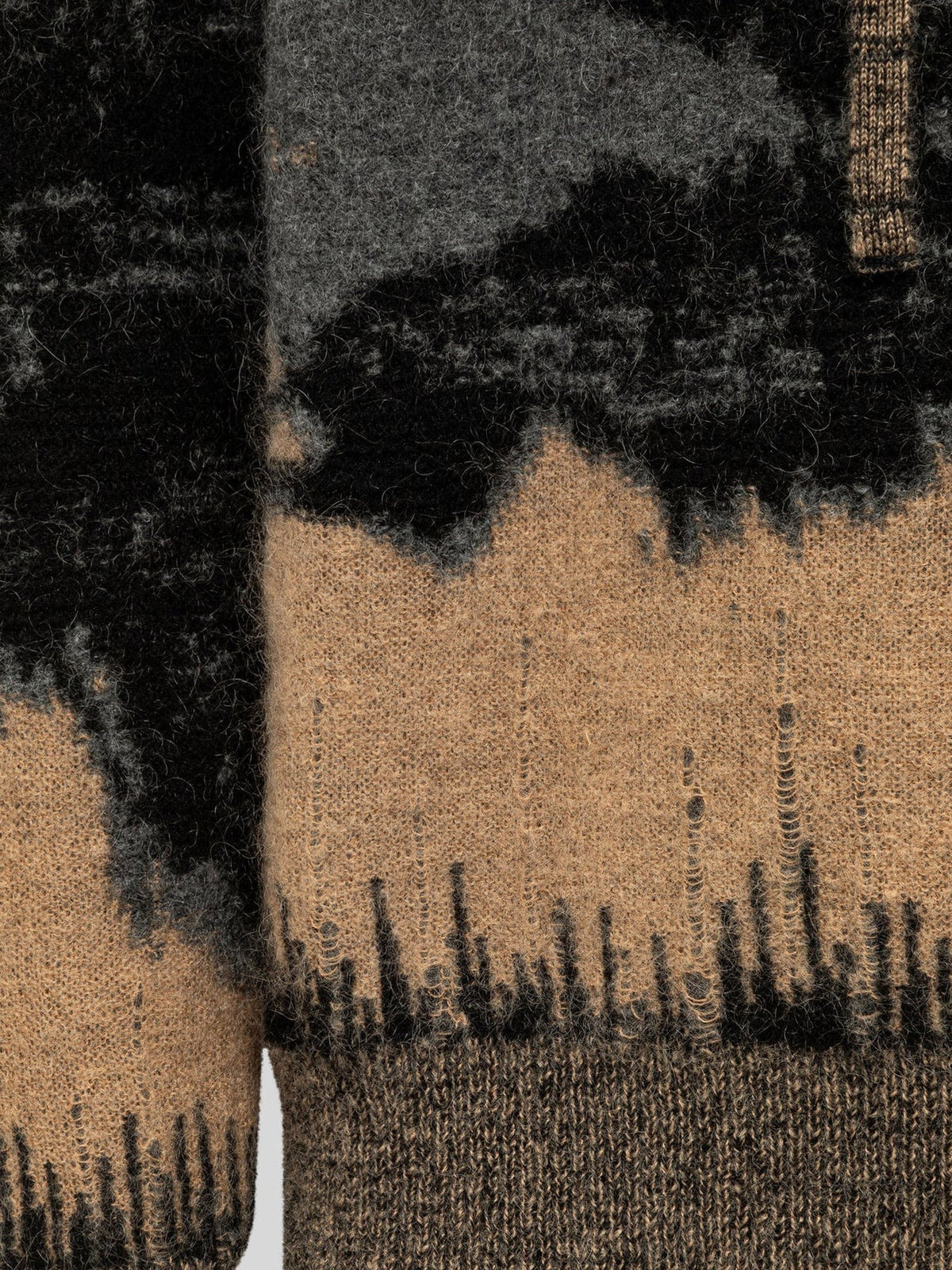 Mohair jacquard hoodie
