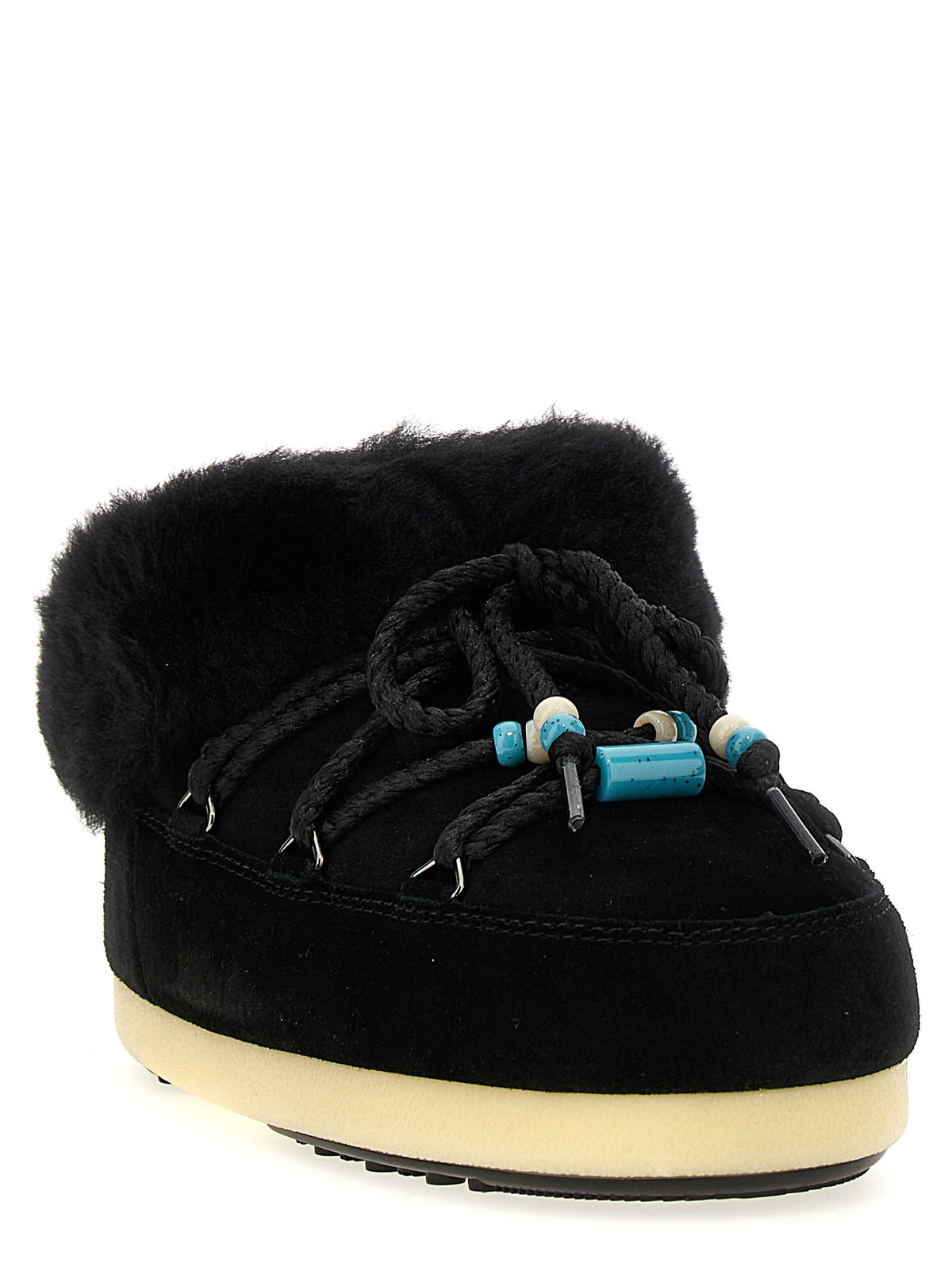 'Mule suede beads' ankle boots