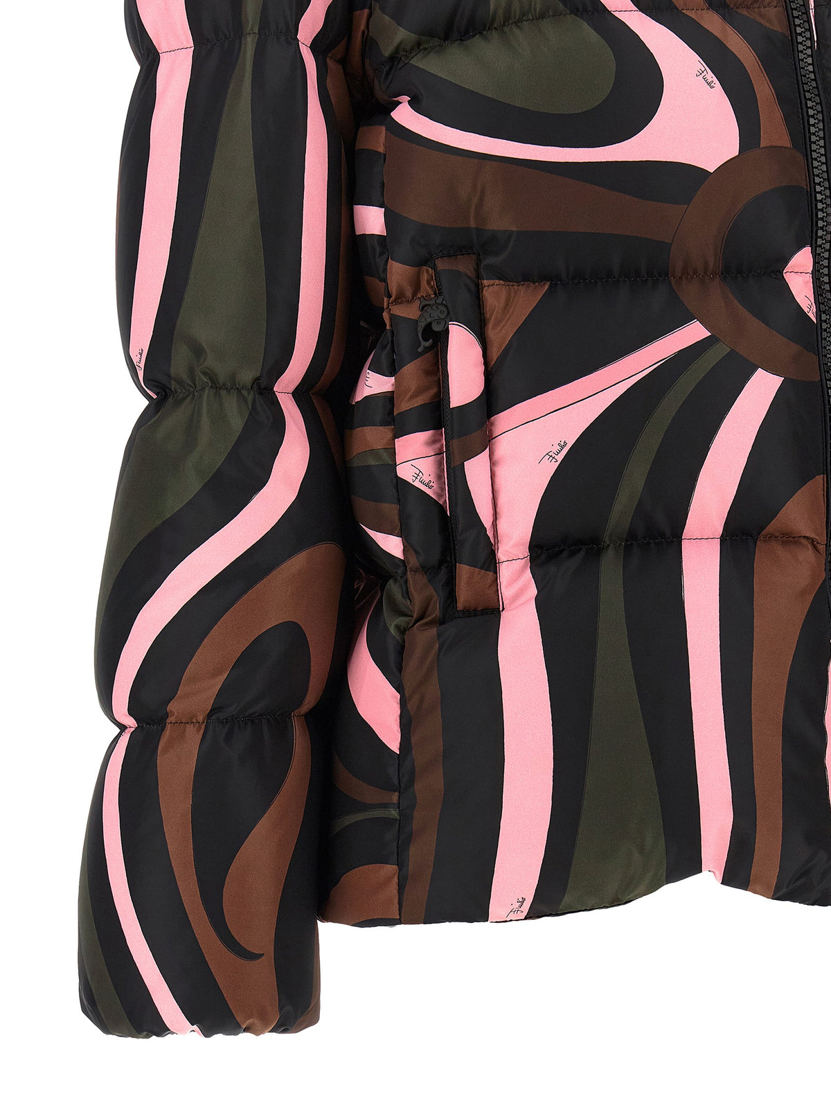 Multicolor 'Marmo' down jacket