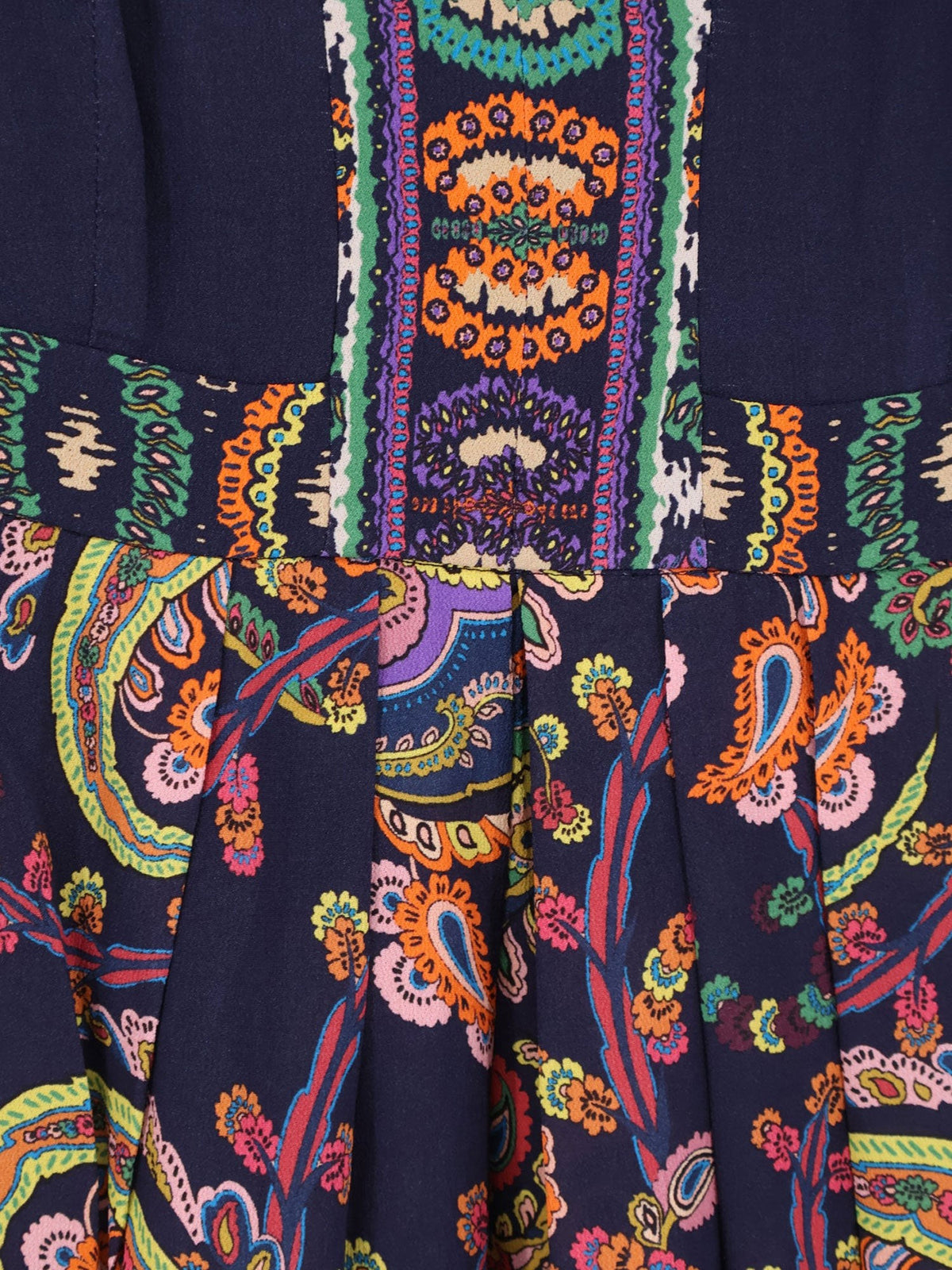 Multicolor viscose long dress