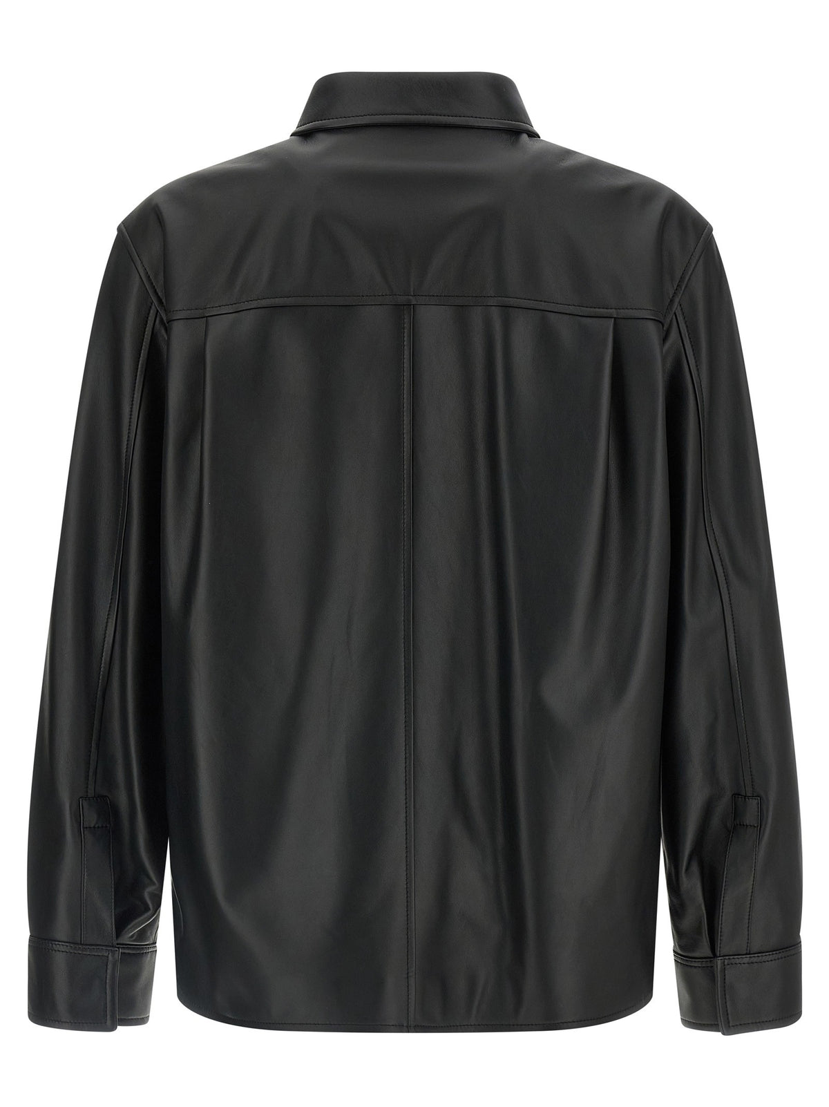Nappa leather overshirt