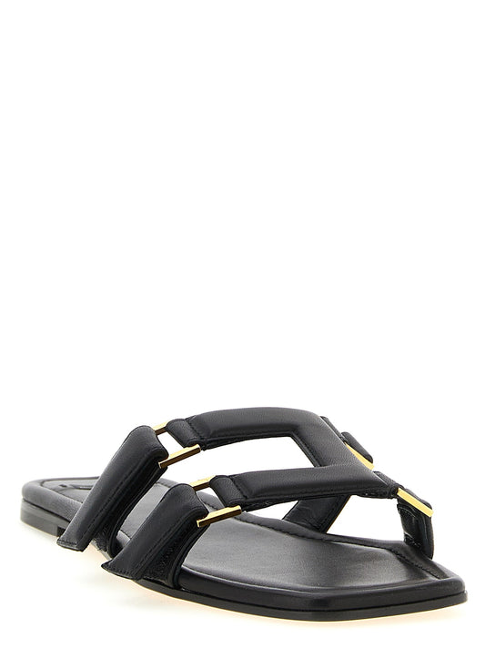 Nappa leather sandals